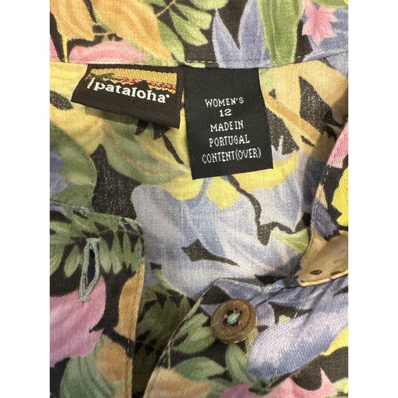 Vintage Original 2000s Women’s Patagonia Patahola Button Up Hawaiin Shirt. 12/L - Picture 4 of 14